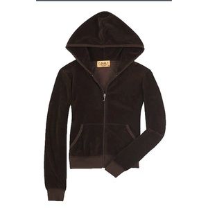 Juicy Couture Velour Tracksuit Hoodie in Brown